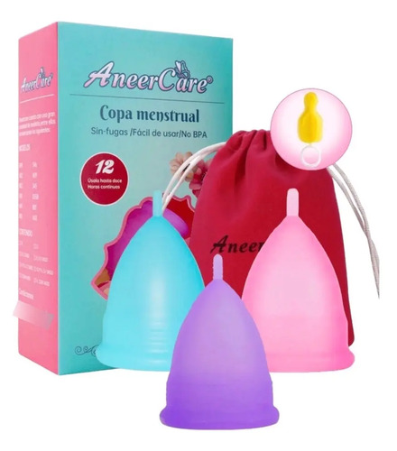 2 Copas Menstrual \u002Fbolsita\u002Fcaja\u002F Certificada Fda | Envío gratis