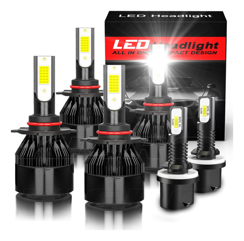 Luz Alta/baja/niebla Kit Faros Led 8000lm Para Chevrolet