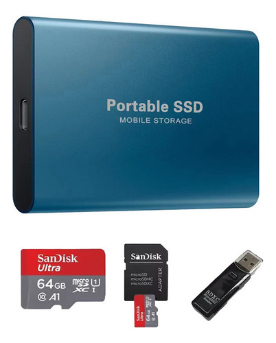 Unidade De Estado Sólido Portátil Ssd Mini 64tb Usb3.1