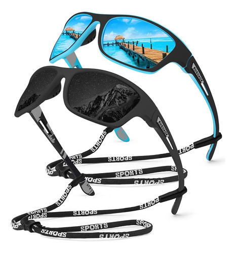 Gafas De Sol Hombre Polarizadas Pesca Viajes Conducción 2pcs