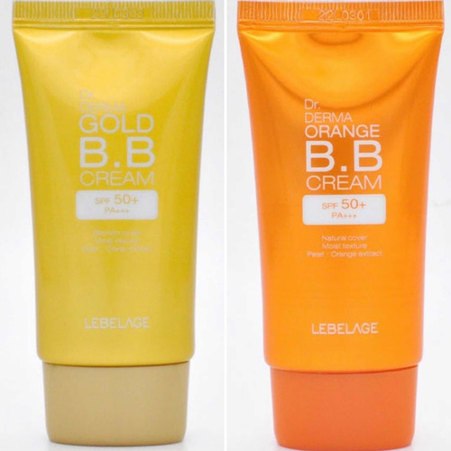 Cremas Base De Maquillaje Coreana_ Bb Derma_ Oro Y Naranja