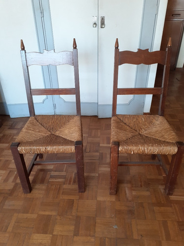 Juego De 2 Sillas De Comedor O Cocina Base De Mimbre