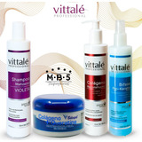 Kit Completo De 4pz De Nutrición Vittalé Para Cabello Plata