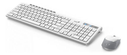 Combo Teclado Y Mouse Bluettooth Genius Blanco Slimstar 8230