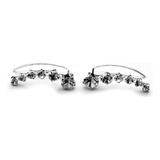 Aros Trepador Cubic Cristal 1,8cm Plata 925