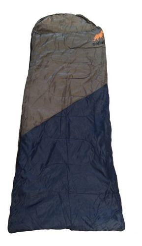 Saco Dormir Safari Sf202 Camping +5°c +12°c Color Gris Con Azul