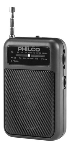 Rádio Philco Am/fm A Pilhas Aaa Phr1000-bk Portátil Bolso 