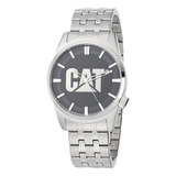 Reloj Cat Icon Material Acero Brazalete Color Plata -