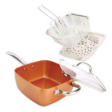 Pack Sarten Antiadherente Cocina Set Sarten De Cobre 4 Pzas