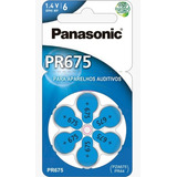 60 Baterias Pilhas Auditivas Panasonic Pr675 10 Cartelas 1cx