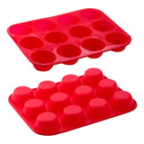 Forma De Silicone  Antiaderente Para Cupcake 12 Cavidades