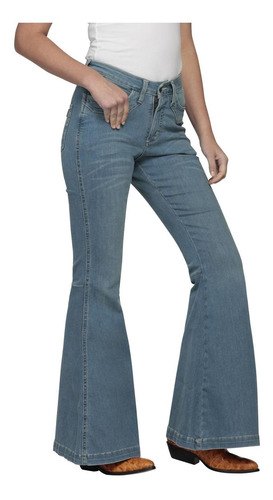 Pantalon Jeans Vaquero Pierna Acampanada Wrangler Mujer W02