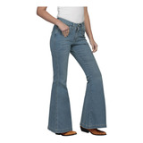 Pantalon Jeans Vaquero Pierna Acampanada Wrangler Mujer W02