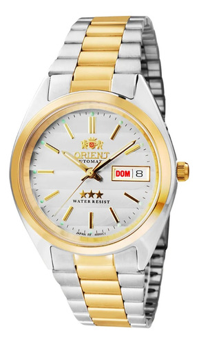 Relógio Prata E Dourado Masculino Orient 469wc1f C1sk