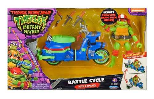 Figura Coleccionable Raphael Con Set Y Motocicleta