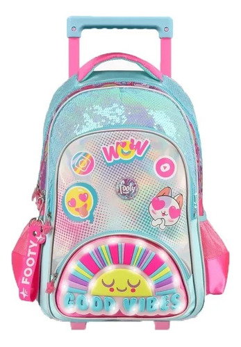 Mochila Footy 18  C/carrito Sunshine Luz Led Tts Tutti