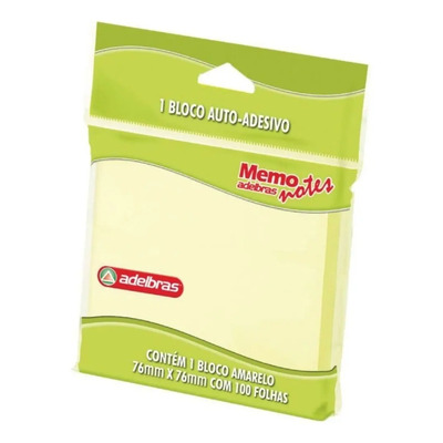 Bloco Auto Adesivo Memo Note 76x76 100 Folhas Adelbras Transparente