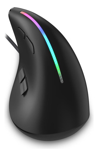 Mouse Óptico Vertical Ergonômico Com Fio Usb Dpi 12800 D7