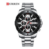 Reloj Curren 8336slbk Plateado Hombre