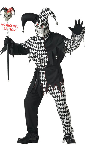Disfraz Payaso Bufon Arlequin Halloween Adulto  Talla L  | Meses sin interés