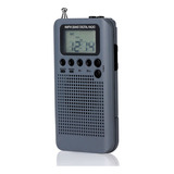 Mini Rádio Fm Portátil Fm+ Am Cinza Hrd-104 Com Alto-falante