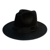 Sombrero Fedora De Moda Ala Plana En Paño 100% Original