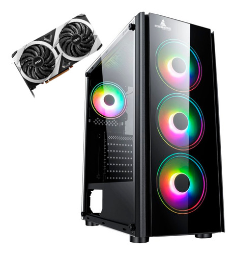 Pc Torre Gamer Cpu Core I7 10700 16ram T Video Rx 6700 12gb