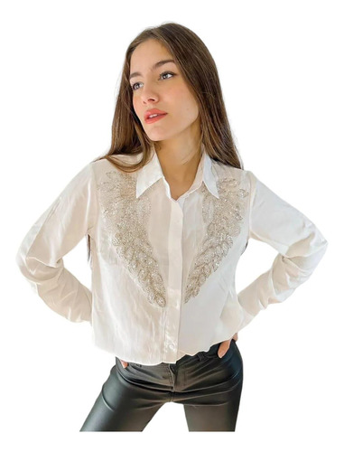 Camisa Blusa Importada Bordada Talle Grande 