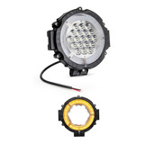 Faro 19 Led Auxiliar Redondo Arillo Con Estrobo Ambar 4x4