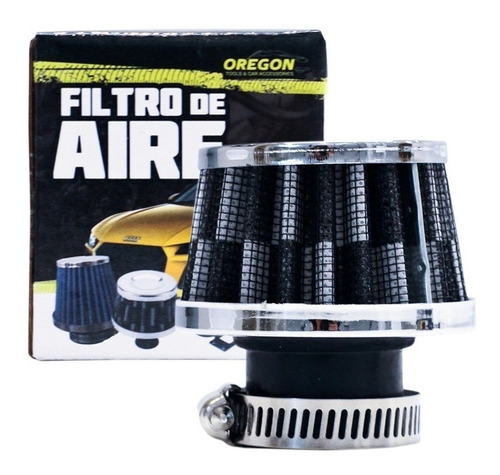 Filtro De Aire Conico Universal Para Motos 60x50 25mm Carbon