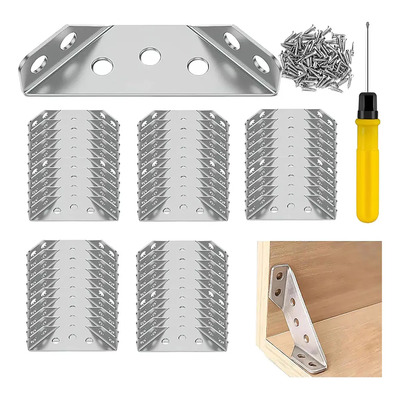 50 Pcs Universal Acero Inoxidable Muebles Esquina Conector,soporte de esquina para muebles ,conector de fijación en ángulo,conectores universales de esquina para muebles,Muebles Esquina Conector | MercadoLibre