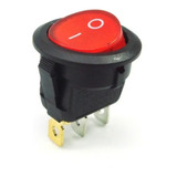 Llave Tecla Interruptor 3 Contactos Luz On-off Rojo 220v