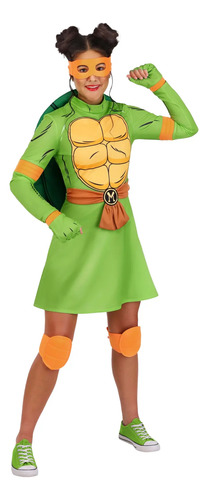 Disfraz De Michelangelo Miguel Angel Tortuga Tortugas Ninja Tmnt Para Mujer Damas Envio Gratis