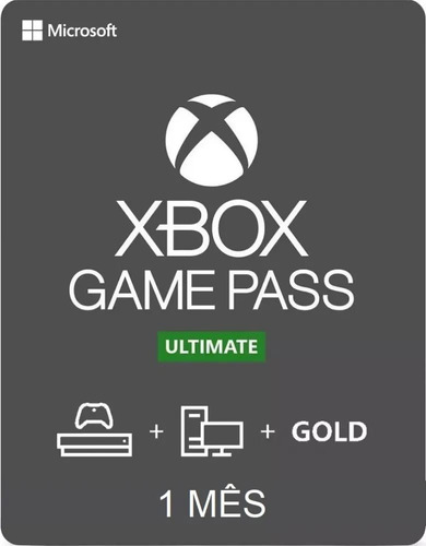 Xbox Game Pass Ultimate 1 Mês Código 25 Dígitos