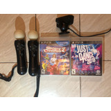  Ps3 Just Dance Y Sports + Accesorios (perfecto Estado)