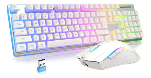 Felicon Combo De Teclado Y Mouse Inalambricos Para Juegos, T