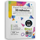 Papel Fotográfico Adhesivo 3d A4 135g Pack 20 Hojas