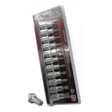 Dados Torx Estrella Macho Cuadro 1/2 T10 T60 Metal 11 Piezas