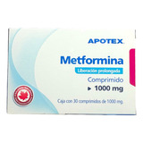 Metformina 1000 Mg Liberación Prolongada Caja 30 Comprimidos