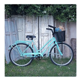 Bicicleta Paseo Femenina La Tiendita Paseo Full R26 Frenos V-brakes Color Verde Con Pie De Apoyo  