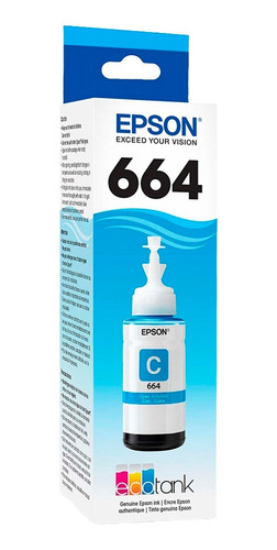 Botella Tinta Epson T664 Cian 644 T664220 C13t66422a Origina