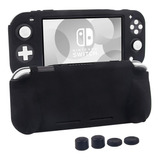 Funda Para Nintendo Switch Lite Silicona Agarre Color Negro