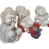 Trio Budas Sabios Bebes Ciego Sordo Mudo Decorativo Hogar 