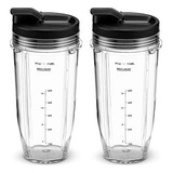 Nutri Ninja 24 Oz. Vasos Tritan Con Tapas Para Sorber Y Sell