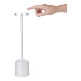 Luminária De Mesa Nórdica Touch Led Usb Prateada