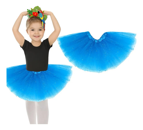 Falda De Tul Tutú Niña 3-8 Años Tutú  Brillo Princesa Ballet | Meses sin interés
