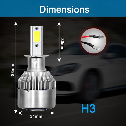 Par Super Led Mini 20000lumens H1 H3 H7 H4 H11 Hb4 Hb3 6500k