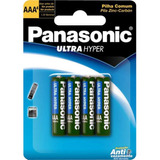 4 Pilhas Panasonic Para Relogio De Parede Aaa R03ual/4b400