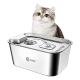 61oz/1.8l Cat Water Fountain Stainless Steel Dog Water ...