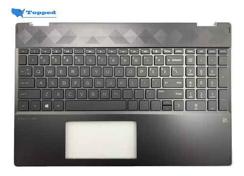 New Hp X360 15-dq Tpn-w140 Laptop Palmrest W Keyboard No Ppw